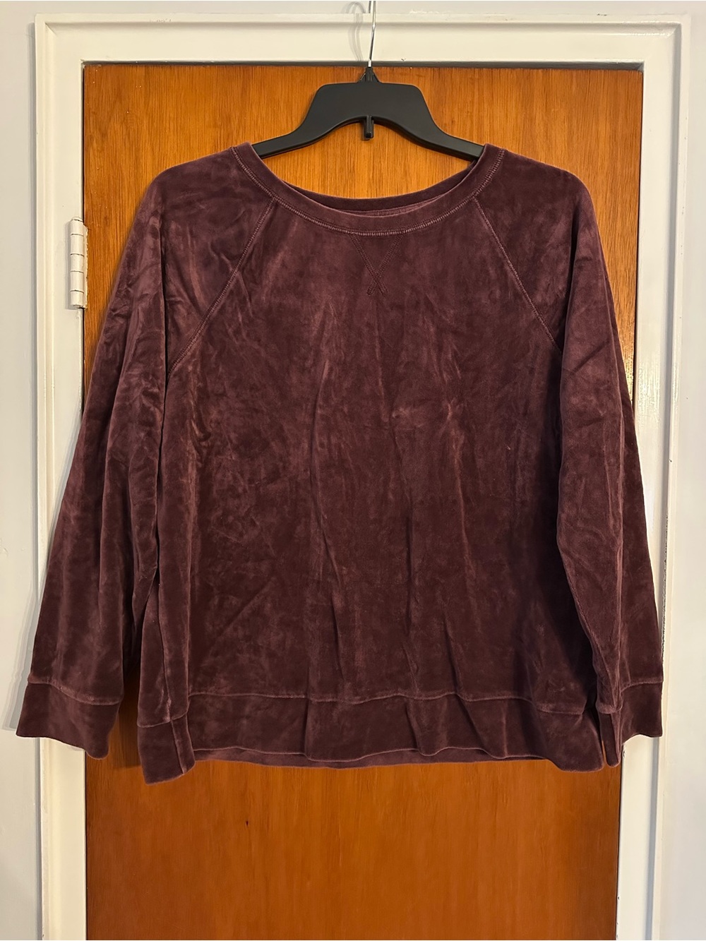 Old Navy Velvet Pullover Shirt - chocolate brown color